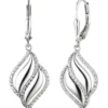 Ohrringe Ohrhänger aus 925 Silber mit 86 Zirkonia Boutons Ohrschmuck 36,9x13,1mm