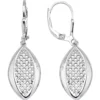 Ohrringe Ohrhänger spitzoval 36,8x11,4mm 925 Silber rhodiniert mit 78 Zirkonia
