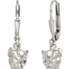 Ohrringe Ohrhänger 6,4x21,5mm Boutons Paar Elefanten 925 Silber teilmattiert