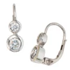 Ohrringe Ohrhänger 5,5x15,4mm mit Zirkonia 333 Gold Echt Weißgold Damen