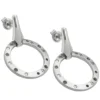 Ohrringe Ohrhänger 30x20mm mit Zirkonia 925 Silber Damen Silberohrstecker