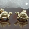 Ohrringe Ohrstecker Schildkröte klein & fein 9Kt 375 Gelbgold Ohrschmuck Kinder
