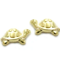 Ohrringe Ohrstecker Schildkröte klein & fein 9Kt 375 Gelbgold Ohrschmuck Kinder