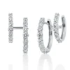 Ohrschmuck aus 750 Gold Weißgold 30 Diamanten 1,21ct TW-SI 15,5x14,6mm