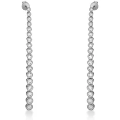 Ohrschmuck Ohrhänger aus 750 Weißgold 36 Diamanten 2,4ct W-SI 63x4,1mm