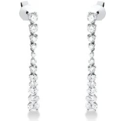 Ohrschmuck Ohrhänger aus 750 Weißgold 24 Diamanten 2,73ct TW-VSI 40x4,5mm