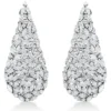 Ohrschmuck Ohrhänger Tropfen 750 Weißgold 203 Diamanten 12,4ct TW-SI 50x21,7mm