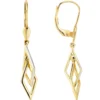 Ohrschmuck Ohrhänger 6,4x36mm Boutons 333 Gold Gelbgold rhodiniert Damen