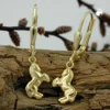 Ohrschmuck Ohrhänger 25x7mm Ohrringe Brisur Pferd 375 Gelbgold Kinderschmuck