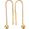 Ohrschmuck Ohrringe Durchzieh-Ohrhänger 4,3x54,5mm 333 Gold Gelbgold für Damen