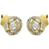 Ohrstecker aus 750 Gelbgold 58 Diamanten Fanatsy-Schliff 0,4ct TW-SI Ø7,8mm