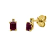 Ohrstecker aus 750 Gelbgold 2 Rubine 0,52ct rot 2 Diamanten 0,01ct TW-SI 6,2x3,2mm