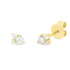 Ohrstecker aus 750 Gold Gelbgold 6 Brillanten 0,15ct W-SI 3,1x4,1mm