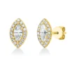 Ohrstecker aus 750 Gold Gelbgold 34 Diamanten 0,76ct 10,6x6,4mm