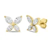 Ohrstecker aus 750 Gold Gelbgold 8 Diamanten 1,2ct TW-SI 8,2x9,6mm