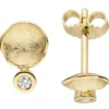 Ohrstecker aus 585 Gold Gelbgold mit 2 Diamanten Brillanten 0,06 ct