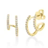 Ohrstecker aus 750 Gold Gelbgold 38 Brillanten 0,51ct TW-SI 17,7x10,7mm