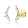 Ohrstecker aus 750 Gold Gelbgold 14 Diamanten 0,87ct TW-VSI/SI 17,2x6,8mm