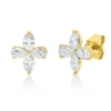 Ohrstecker aus 750 Gold Gelbgold 8 Diamanten 0,8ct TW-SI 10,2x8,2mm