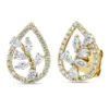 Ohrstecker aus 750 Gold gelb/weiß 60 Diamanten 0,68ct 13x9,6mm