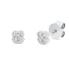 Ohrstecker aus 750 Gold Weißgold 10 Brillanten 0,12ct W-SI 3,8x3,8mm