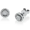 Ohrstecker aus 585 Gold Weißgold 52 Brillanten 0,38ct TW-SI Ø7,4mm
