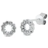 Ohrstecker aus 750 Gold Weißgold 22 Brillanten 0,15ct TW-SI Ø6,2mm