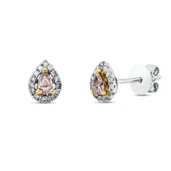 Ohrstecker aus 750 Gold Weißgold 32 Diamanten 0,34ct 6,8x5,4mm