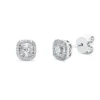 Ohrstecker aus 750 Gold Weißgold 84 Diamanten 0,38ct TW-VSI/SI 6,7x6,6mm