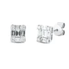 Ohrstecker aus 750 Gold Weißgold 18 Diamanten 0,45ct 6x5mm