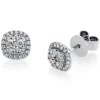 Ohrstecker aus 750 Gold Weißgold 54 Diamanten 0,37ct TW-SI 8,9x8,9mm