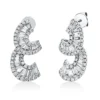 Ohrstecker aus 750 Gold Weißgold 165 Diamanten 2,14ct TW-SI 22x11,5mm