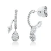 Ohrstecker aus 750 Gold Weißgold 42 Diamanten 0,64ct TW-SI 19x5,6mm
