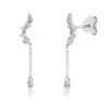 Ohrstecker aus 750 Gold Weißgold 14 Diamanten 0,2ct TW-SI 21,8x3,6mm