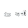 Ohrstecker aus 750 Gold Weißgold 4 Diamanten 0,56ct TW-SI 4,4x6,2mm