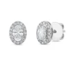Ohrstecker aus 750 Gold Weißgold 34 Diamanten 0,69ct TW-SI 8x6mm 4er-Krappe