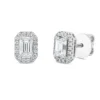 Ohrstecker aus 750 Gold Weißgold 38 Diamanten 0,98ct TW-SI 8x6,1mm 4er-Krappe