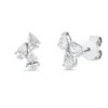 Ohrstecker aus 750 Gold Weißgold 6 Diamanten 1ct TW-VSI 9,9x6,7mm