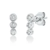 Ohrstecker aus 750 Gold Weißgold 6 Diamanten 0,19ct TW-SI 8,8x3,2mm