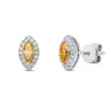 Ohrstecker aus 750 Gold Weißgold 34 Diamanten 0,5ct 8,3x5,1mm