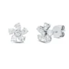 Ohrstecker aus 750 Gold Weißgold 12 Diamanten 0,75ct Ø7,7mm