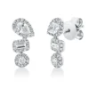 Ohrstecker aus 750 Gold Weißgold 72 Diamanten 0,84ct 15,3x6,7mm