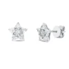 Ohrstecker aus 750 Gold Weißgold 30 Diamanten 0,75ct TW-VSI/SI 8,8x9,5mm