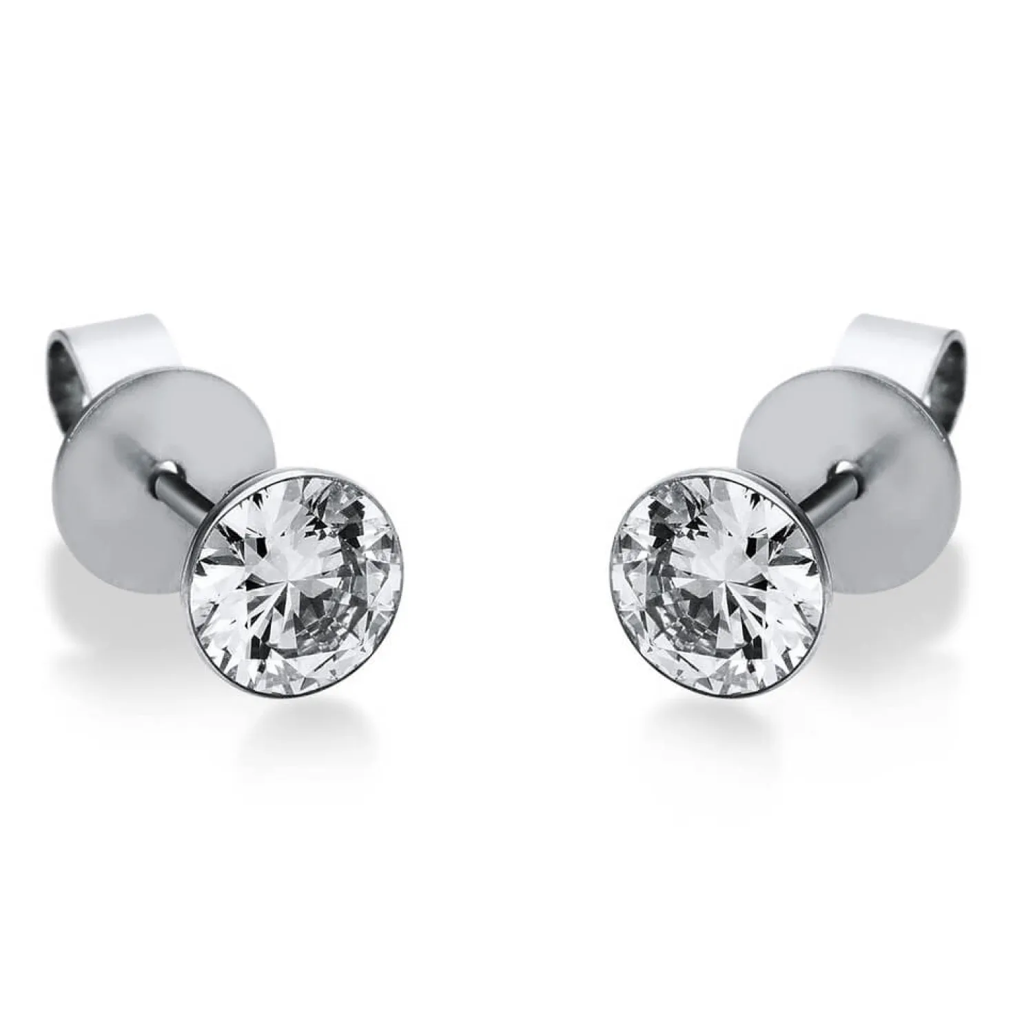 Ohrstecker aus 750 Gold Weißgold mit 2 Diamanten Brillanten 1,00 Ct. Zarge