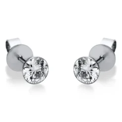 Ohrstecker aus 585 Gold Weißgold mit 2 Diamanten Brillanten 1,00 Ct. Zarge