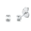 Ohrstecker aus 750 Weißgold 2 Diamanten Smaragd-Schliff 0,22ct TW-SI 3,7x2,6mm