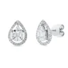 Ohrstecker aus 750 Weißgold 64 Diamanten 0,67ct TW-SI 12x9mm Fassung rhodiniert