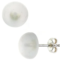 Ohrstecker Bergkristall 10mm 925 Silber, weiß rund Ohrringe Ohrschmuck