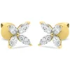 Ohrstecker Blumen 750 Gelbgold 8 Diamanten Navette-Schliff 1,29ct TW-SI 9,2x9,2mm