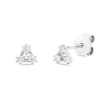 Ohrstecker Dreieck aus 750 Weißgold 6 Brillanten 0,13ct TW-SI 4,8x5mm